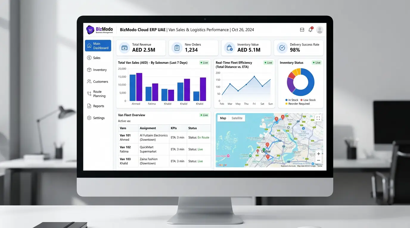 Cloud ERP Software UAE | BizModo Van Sales Solutions